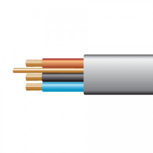 1.0mm 6243YH 3 Core & Earth PVC Cable Grey (Per Metre)