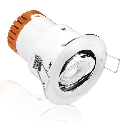 Aurora Enlite E5 4.5W Adjustable Dimmable Fire Rated LED Downlight Polished Chrome