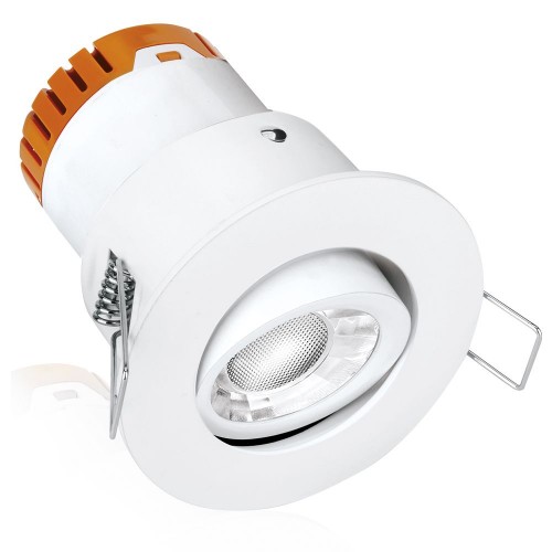 Aurora Enlite E5 4.5W Adjustable Dimmable Fire Rated LED Downlight Matt White