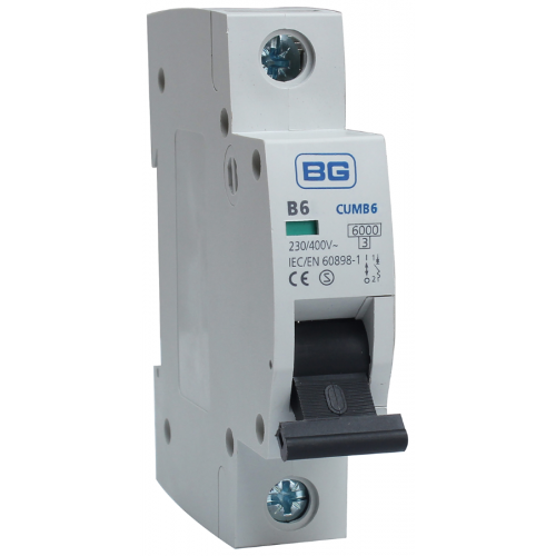 BG CUMB6 MCB SP Type B 6A 6kA
