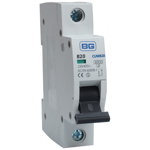 BG CUMB20 MCB SP Type B 20A 6kA