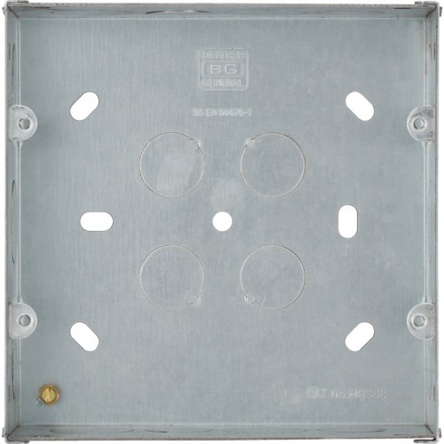 BG HGS68-01 Metal Back Box 6 + 8 Gang Grid 47mm