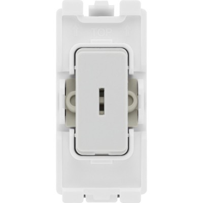 BG R30KY Grid Key Switch Double Pole 20AX White
