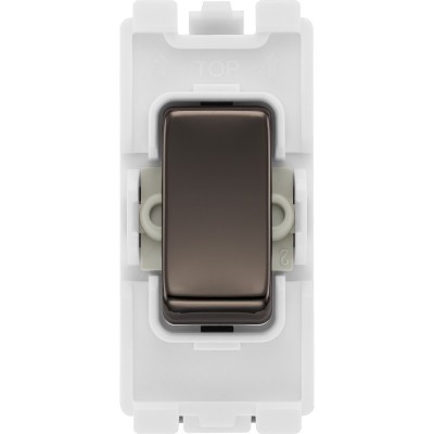 BG RBN14 Grid Retractive Switch 2 Way 20AX Black Nickel