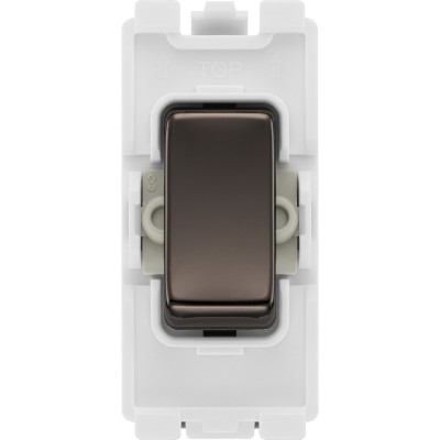 BG RBN30 Grid Switch Double Pole 20AX Black Nickel