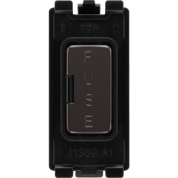 BG RBNFUSE Grid Fused Outlet Black Nickel