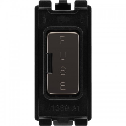 BG RBNFUSE Grid Fused Outlet Black Nickel