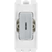 BG RBS12KY Grid Key Switch 2 Way SP 20AX Brushed Steel
