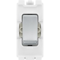 BG RBS13 Grid Switch Intermediate 20AX Brushed Steel