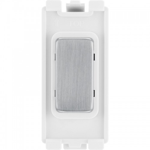 BG RBSBLNK Grid Blank Module Brushed Steel