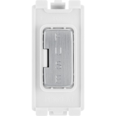 BG RBSFUSE Grid Fused Outlet Brushed Steel