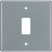 BG RMC1 Grid Frontplate 1 Gang Metal Clad