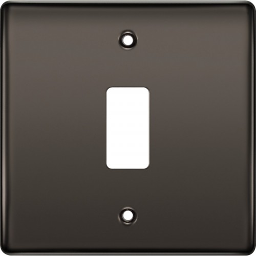 BG RNBN1 Grid Frontplate 1 Gang Black Nickel