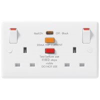 BG 822RCD Double Switched Socket Outlet SP with RCD