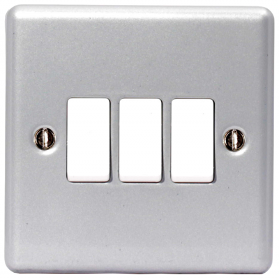 BG Nexus Metal Clad Triple Light Switch - MC543