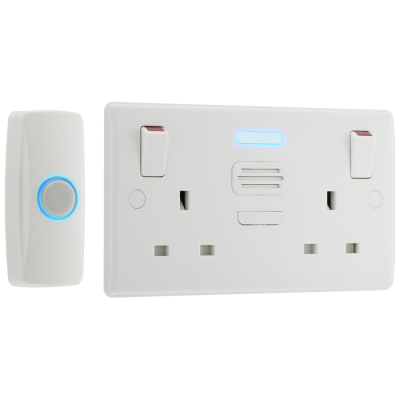 BG 822BELL Double Switched Socket Door Chime