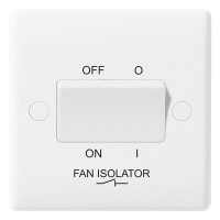 BG Nexus White Fan Isolator Switch - 815