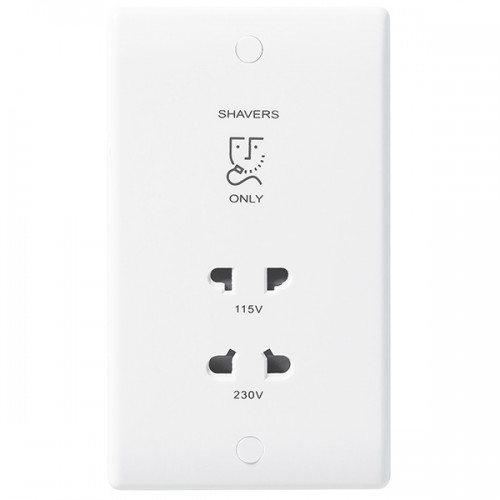 BG Nexus White Dual Voltage Shaver Socket - 820