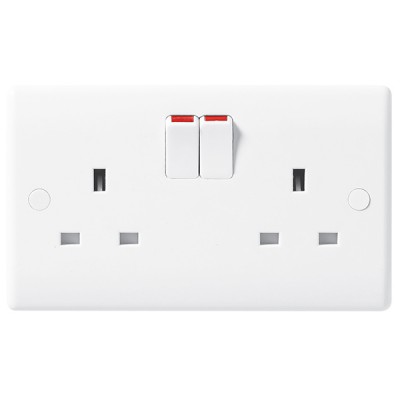 BG Nexus White Double Socket - 822DP