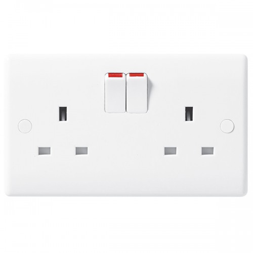 BG Nexus White Double Socket - 822DP