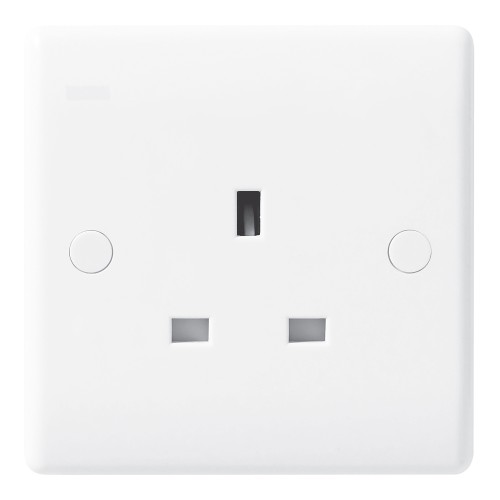 BG Nexus White Unswitched Single Socket - 823