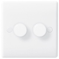 BG Nexus White Double Dimmer Switch - 882P