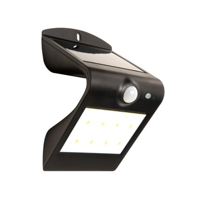 Luceco Solar Guardian Outdoor Wall Light Black 1.5w LEXS30