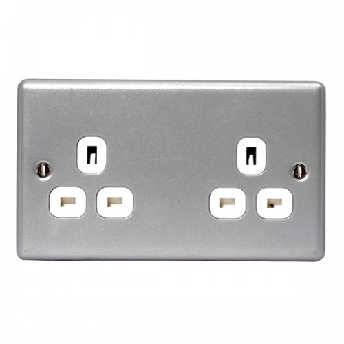 BG Nexus Metal Clad Unswitched Double Socket - MC524