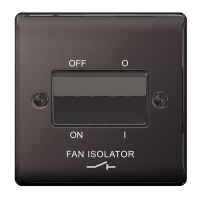 BG Nexus Black Nickel Fan Isolator Switch TP - NBN15