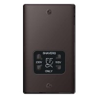 BG Nexus Black Nickel Dual Voltage Shaver Socket - NBN20B