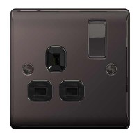 BG Nexus Black Nickel Single Socket - NBN21B