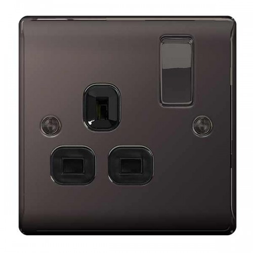 BG Nexus Black Nickel Single Socket - NBN21B