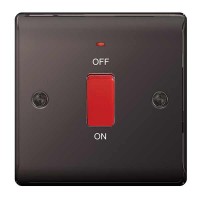 BG Nexus Black Nickel DP Single Plate 45A - NBN74