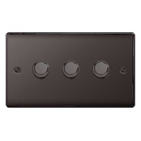 BG Nexus Black Nickel Triple Dimmer Switch - NBN83P