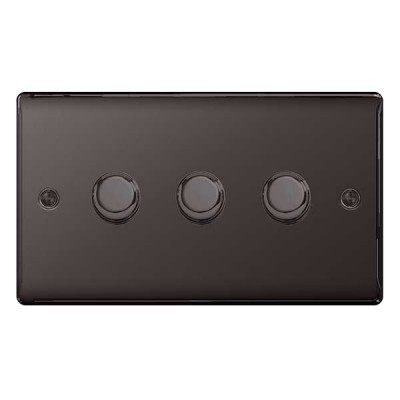 BG Nexus Black Nickel Triple Dimmer Switch - NBN83P