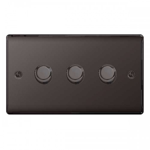 BG Nexus Black Nickel Triple Dimmer Switch - NBN83P