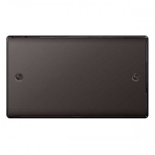 BG Nexus Black Nickel Double Blanking Plate - NBN95