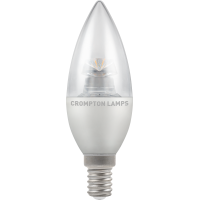 Crompton LED Dimmable Clear Candle 6.5W SES-E14