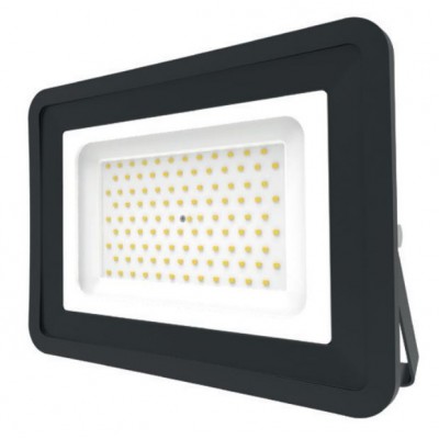 LED Basic Black Aluminium Floodlight 4000K 100w