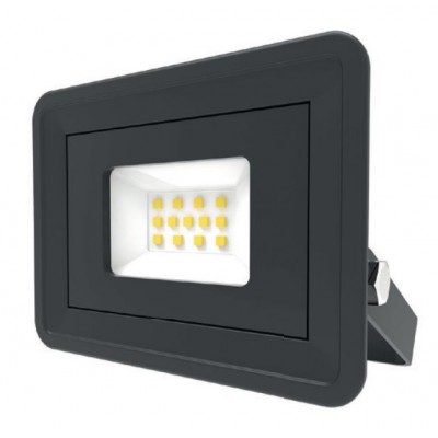 LED Basic Black Aluminium Floodlight 4000K 10w