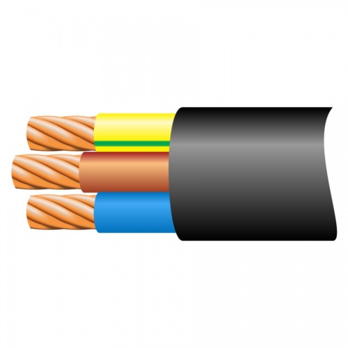 6mm H07RN-F 3 Core EPR/PCP Flex Cable Black (Per Metre)