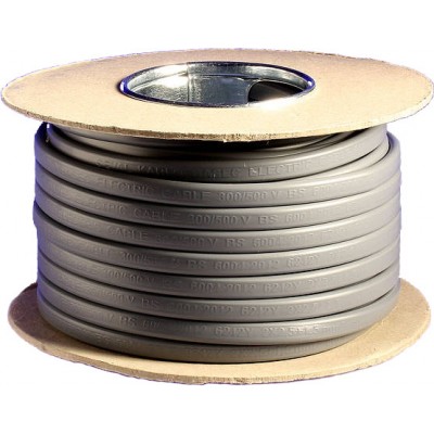 1.5mm 6243YH 3 Core & Earth PVC Cable Grey (100 Metre Drum)