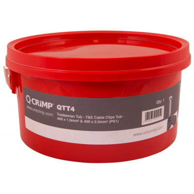 Unicrimp QTT4 Tradesman T&E Cable Clips Tub