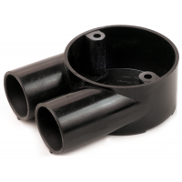 Univolt CB202UBK 2 Way Tangent U Circular Box 20mm Black