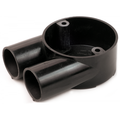 Univolt CB202UBK 2 Way Tangent U Circular Box 20mm Black