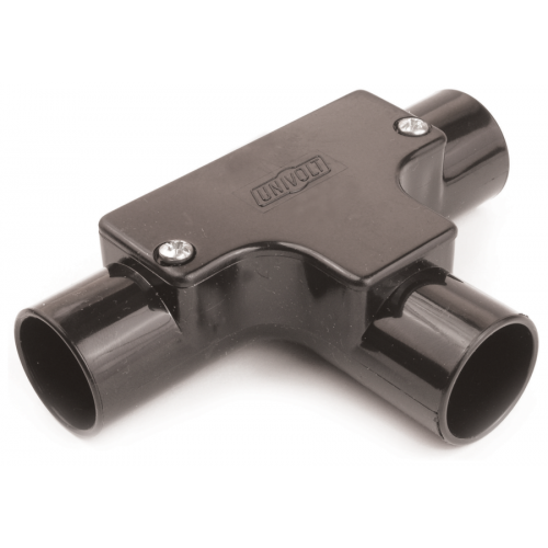 Univolt IT20BK Conduit Inspection Tee 20mm Black