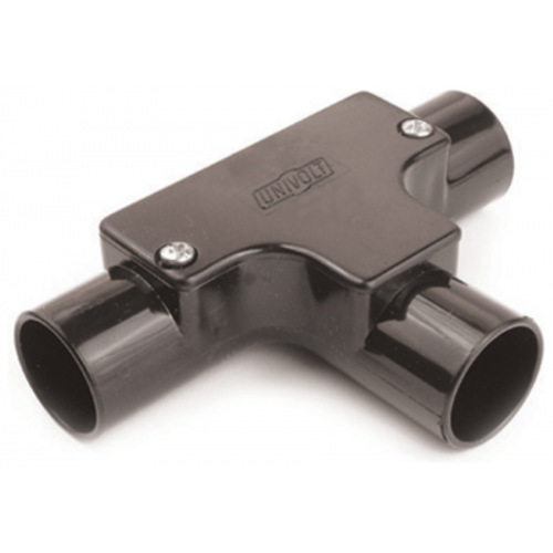 Univolt IT25BK Conduit Inspection Tee 25mm Black