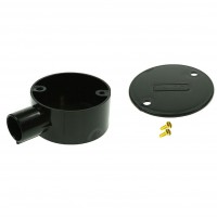 Univolt Black Terminal Conduit Junction Box 20mm Including Lid & Screws