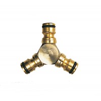 CK G7907Y Hose 3 Way Triple Connection 1/2 inch Brass