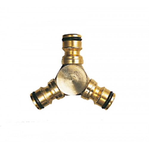 CK G7907Y Hose 3 Way Triple Connection 1/2 inch Brass